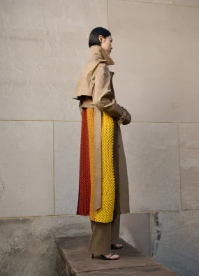 Crochet Combo Trench Coat