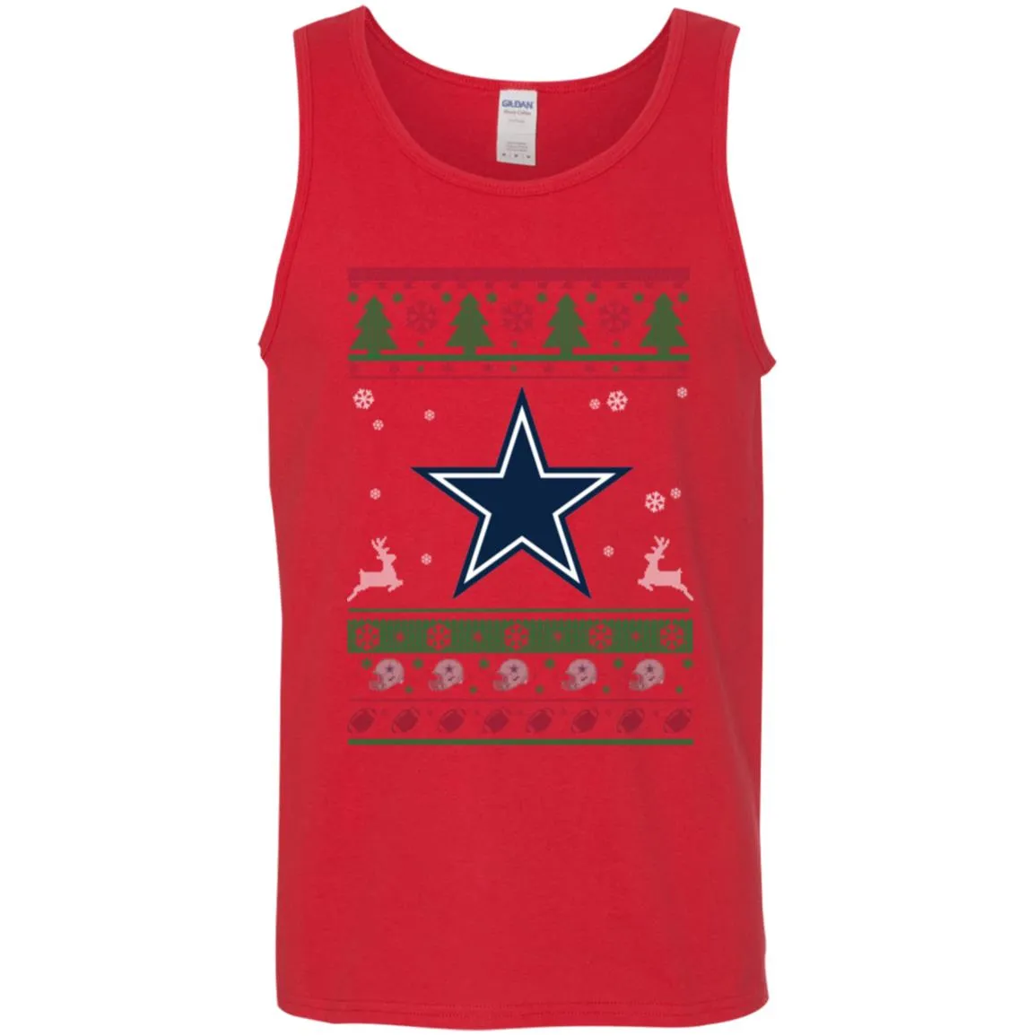 Dallas Cowboys Logo Football Teams Ugly Christmas Sweater Men Tank Top