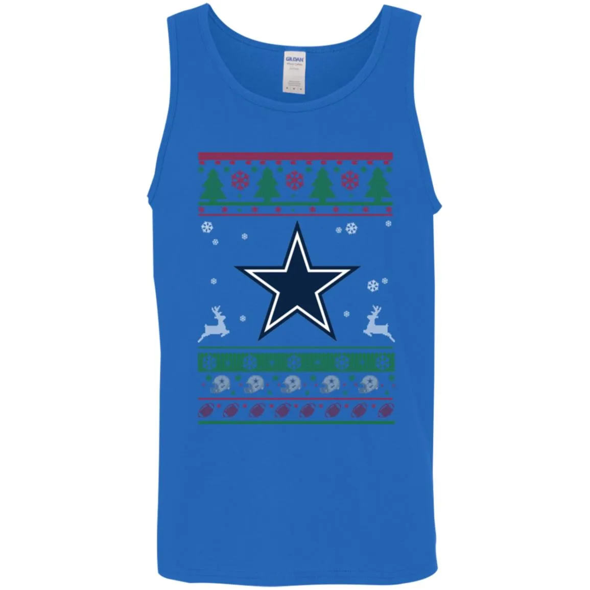Dallas Cowboys Logo Football Teams Ugly Christmas Sweater Men Tank Top