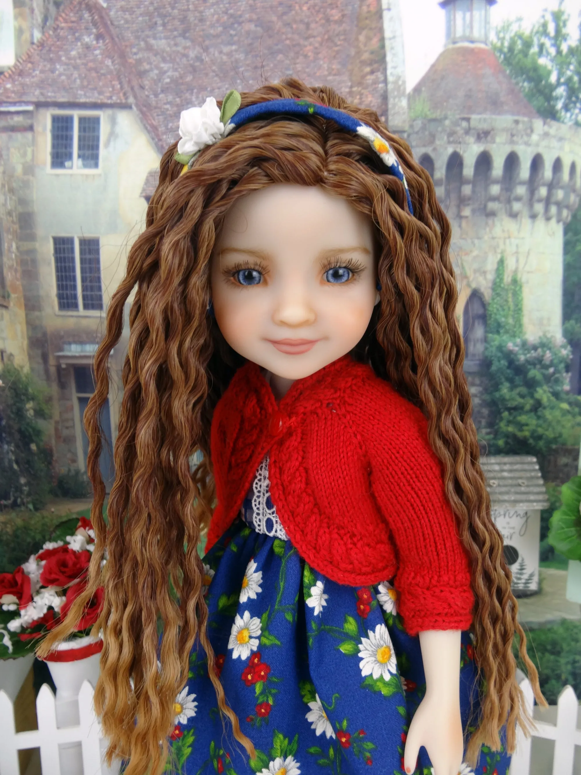 Darling Daisy - dress and sweater with shoes for Ruby Red Fashion Friends doll
