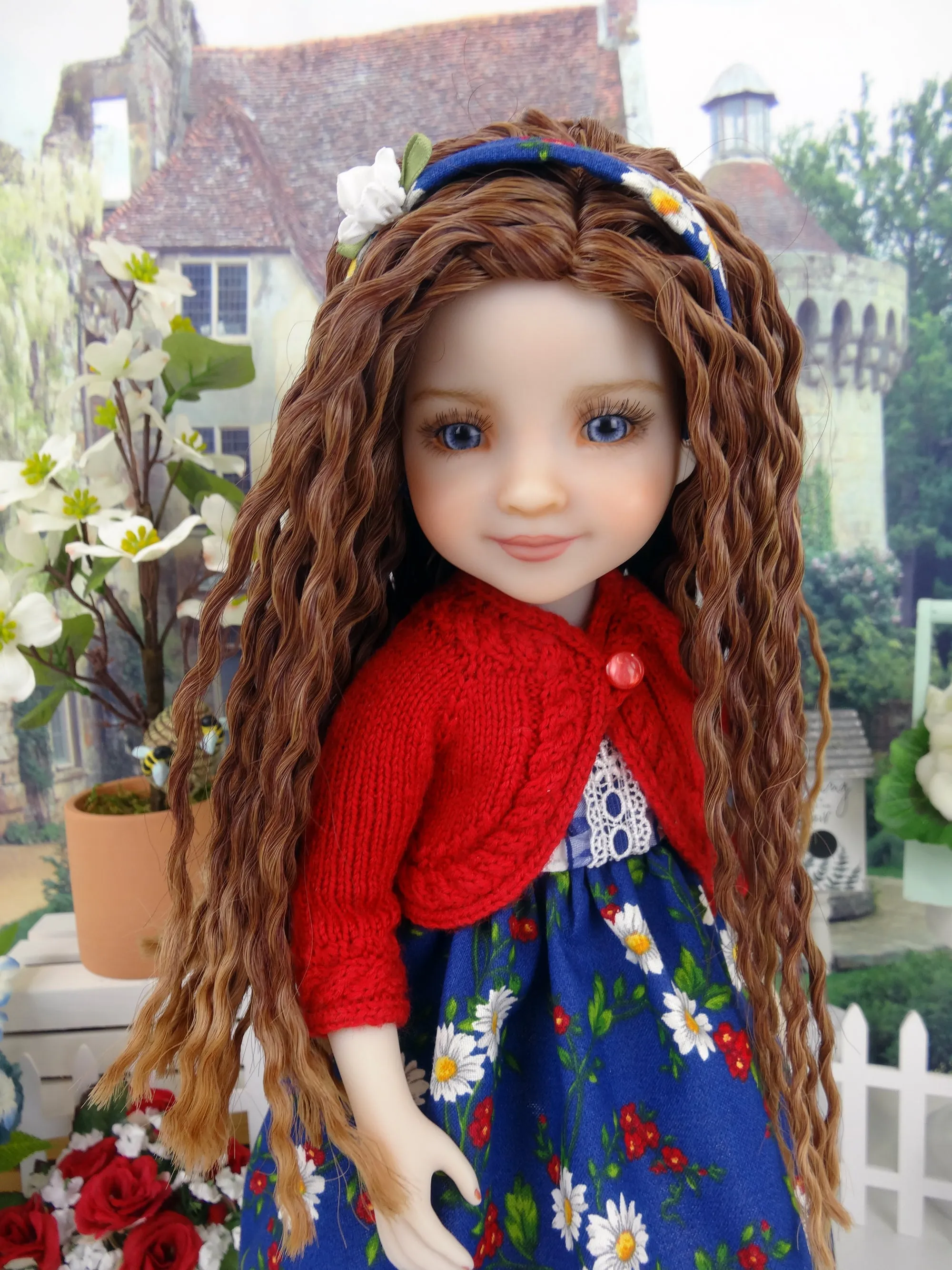 Darling Daisy - dress and sweater with shoes for Ruby Red Fashion Friends doll