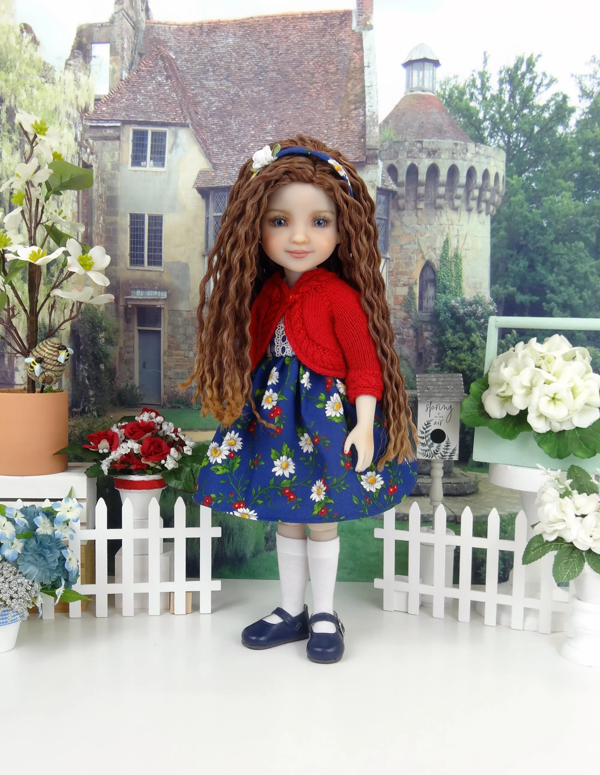 Darling Daisy - dress and sweater with shoes for Ruby Red Fashion Friends doll