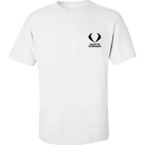 Darts Corner T Shirt - with DC Logo - White