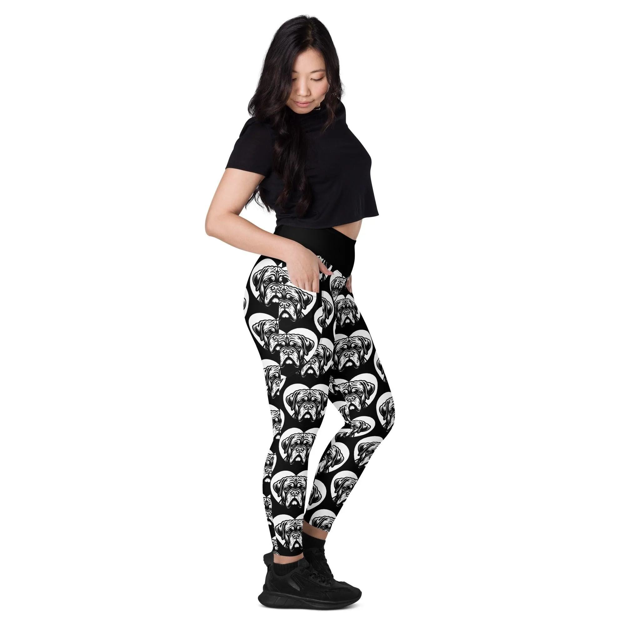 DOG BREED LEGGINGS with pockets - DOGUE DE BORDEAUX - HERTTAHOUND