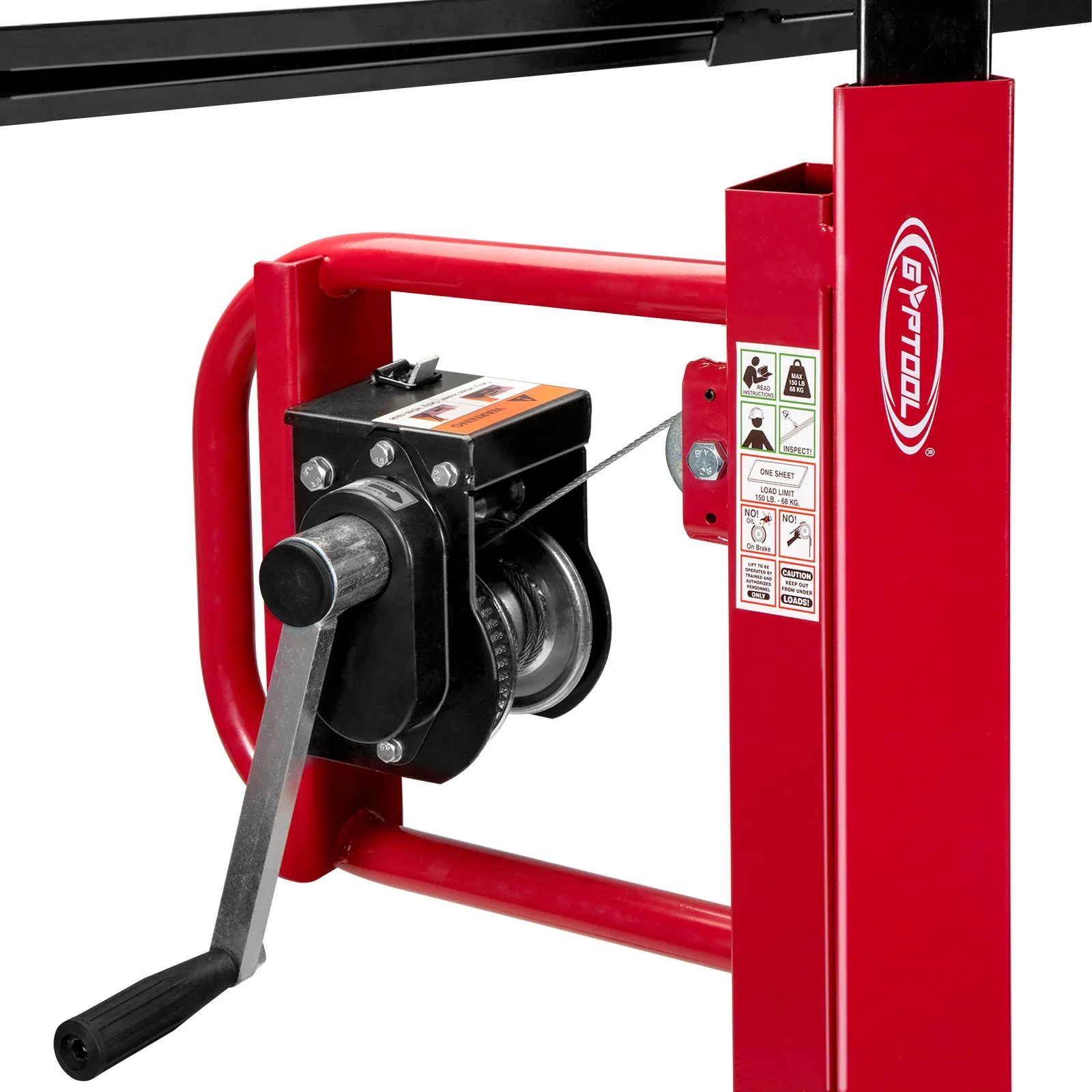 Drywall Lift Panel Jack Joist - Heavy Duty 11' Reach, Red - GypTool