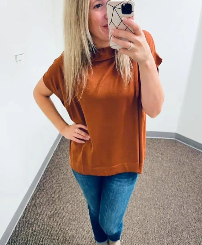 Effortlessly Chic Knit Top - Camel