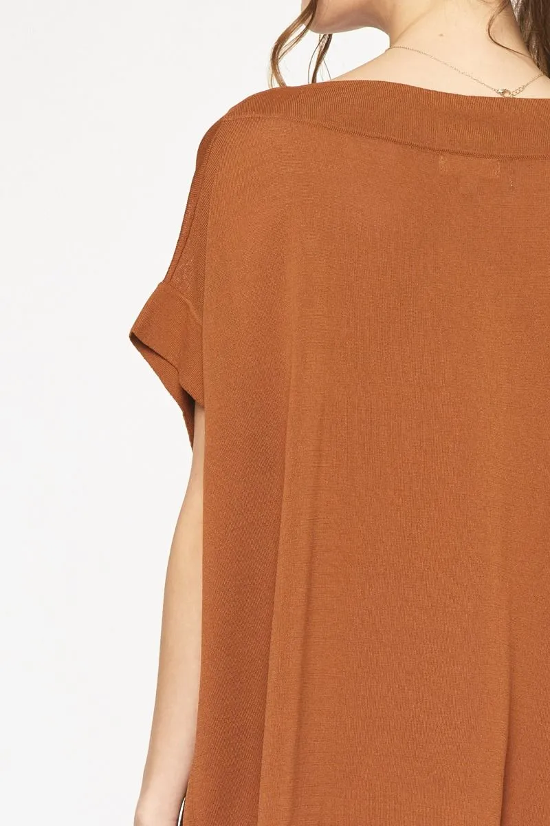 Effortlessly Chic Knit Top - Camel