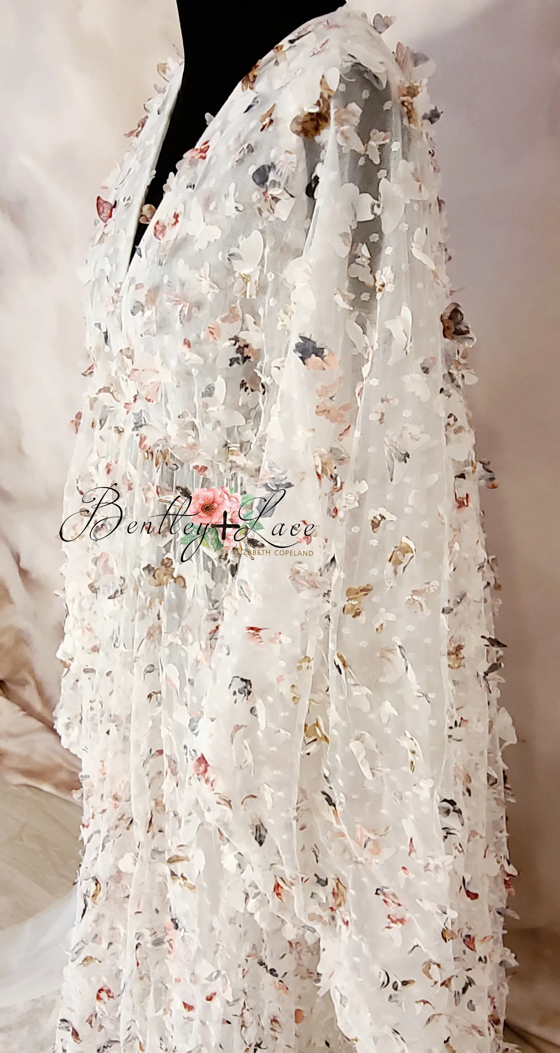 Euc slip included Butterfly Cascades  Bohemian Inspired gown -(Teen/Adult) Maternity/ Non Maternity.