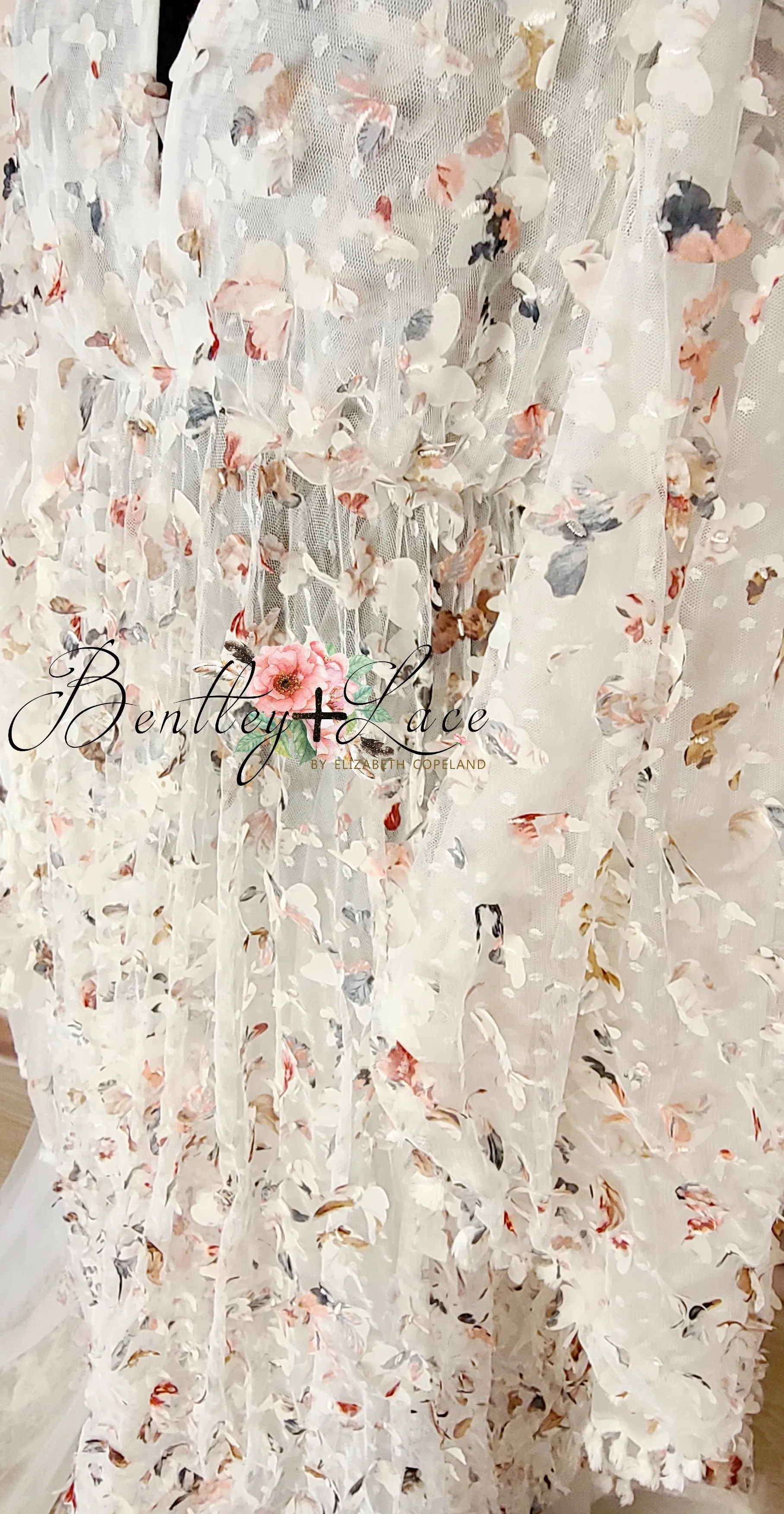 Euc slip included Butterfly Cascades  Bohemian Inspired gown -(Teen/Adult) Maternity/ Non Maternity.