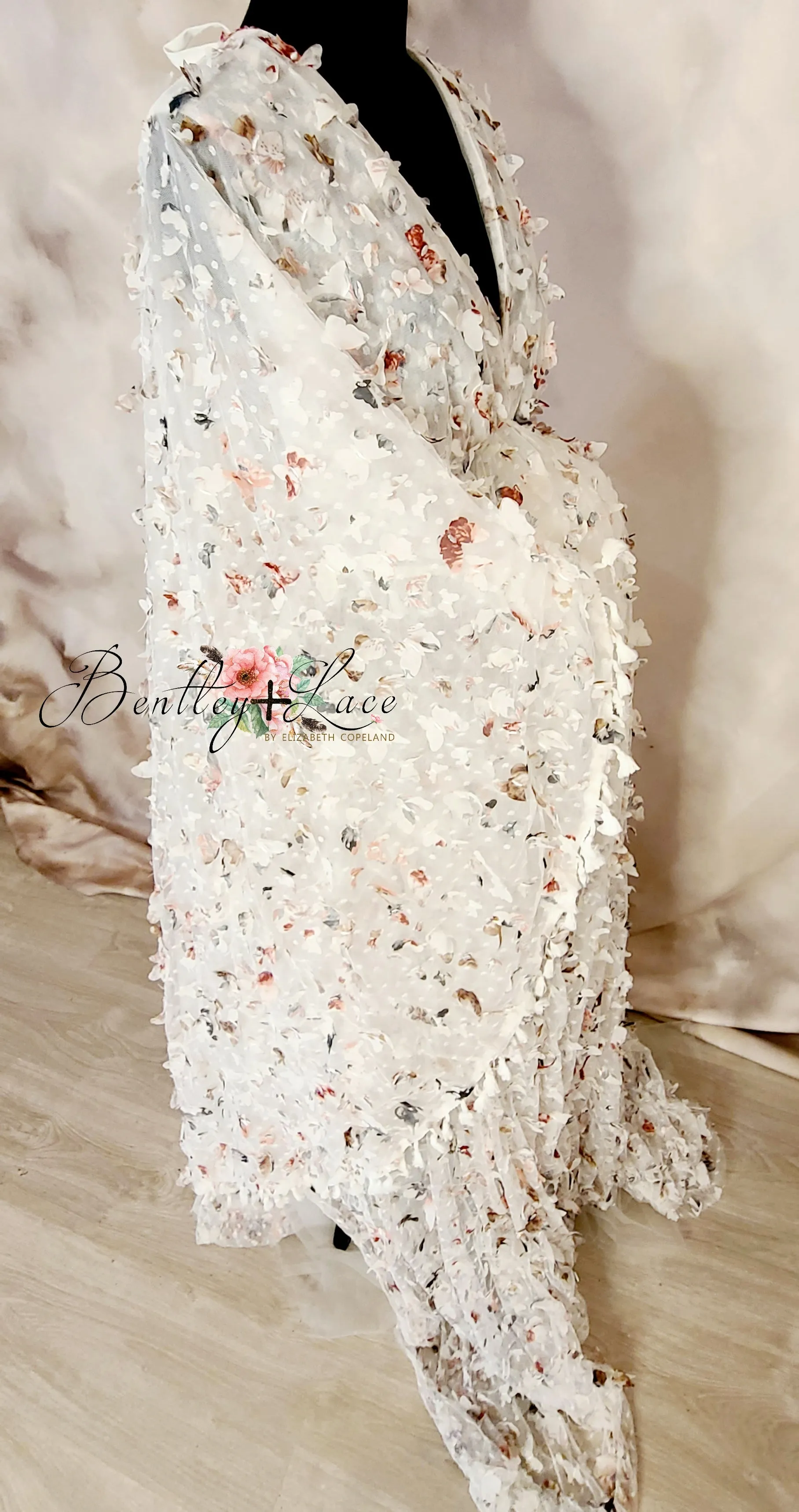 Euc slip included Butterfly Cascades  Bohemian Inspired gown -(Teen/Adult) Maternity/ Non Maternity.