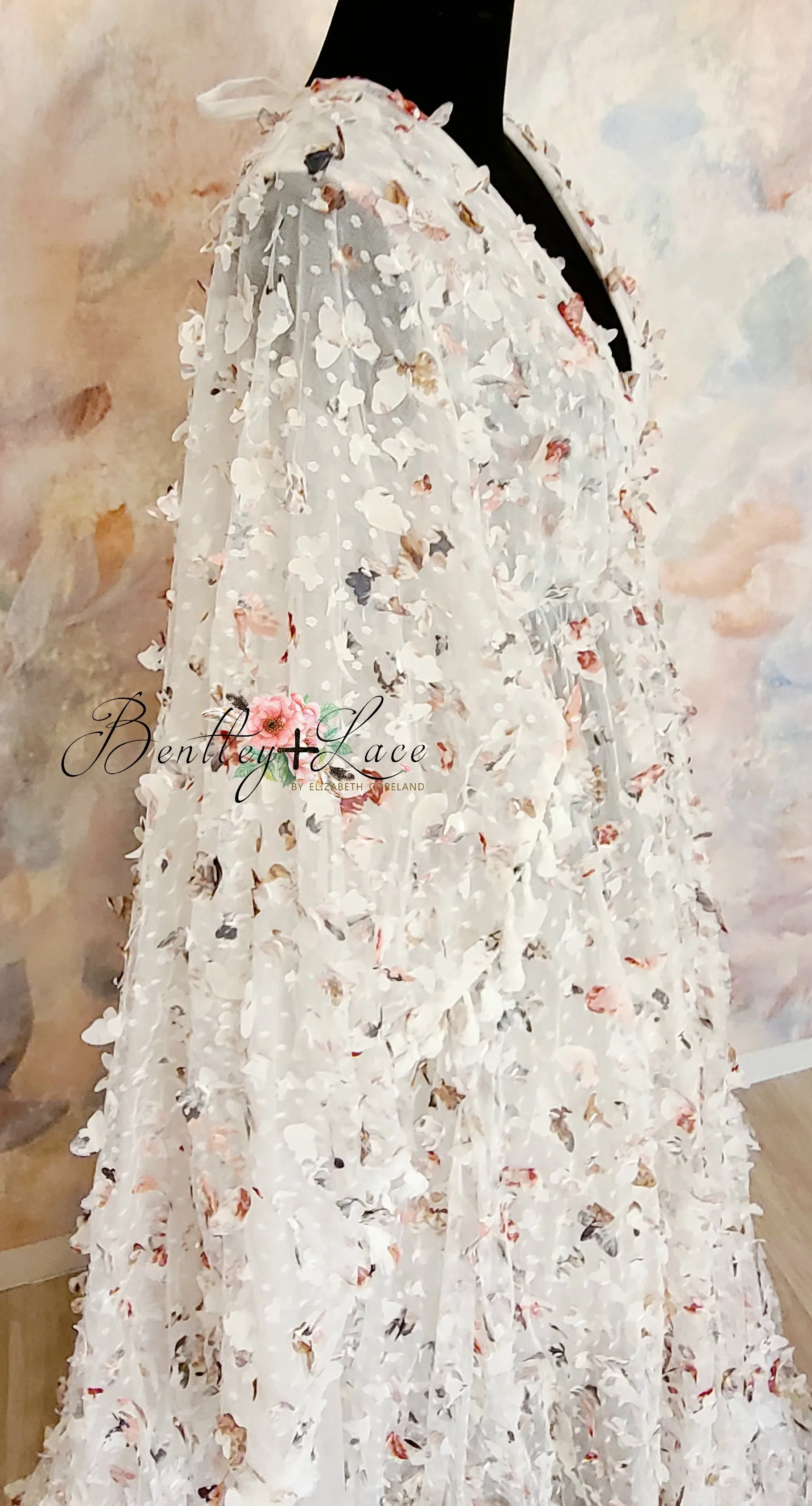 Euc slip included Butterfly Cascades  Bohemian Inspired gown -(Teen/Adult) Maternity/ Non Maternity.