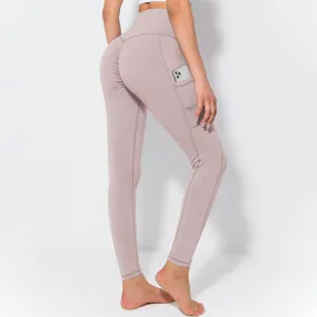 Fitstyle  New Yoga  Pants Women  Side Pocket Shaping and Hip Lifting Skinny Stretchy Slimming Outerwear Leggings