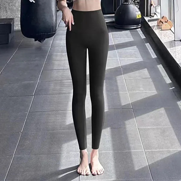 Fleece Thickened Leggings Winter -20 To 5 Shark Pants For Women High Waist Tight Skinny Tummy Control Buttocks Slimming Yoga Pants