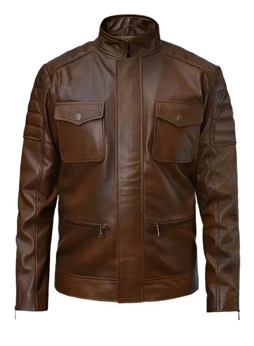 FRANK GRILLO Brown Leather Jacket
