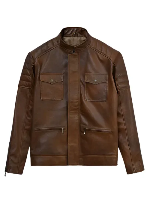 FRANK GRILLO Brown Leather Jacket