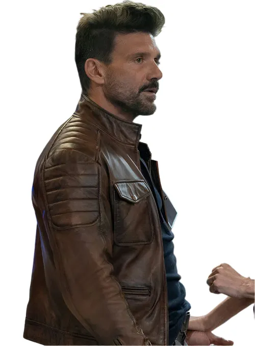 FRANK GRILLO Brown Leather Jacket