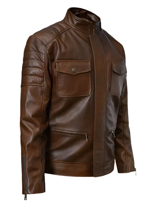 FRANK GRILLO Brown Leather Jacket