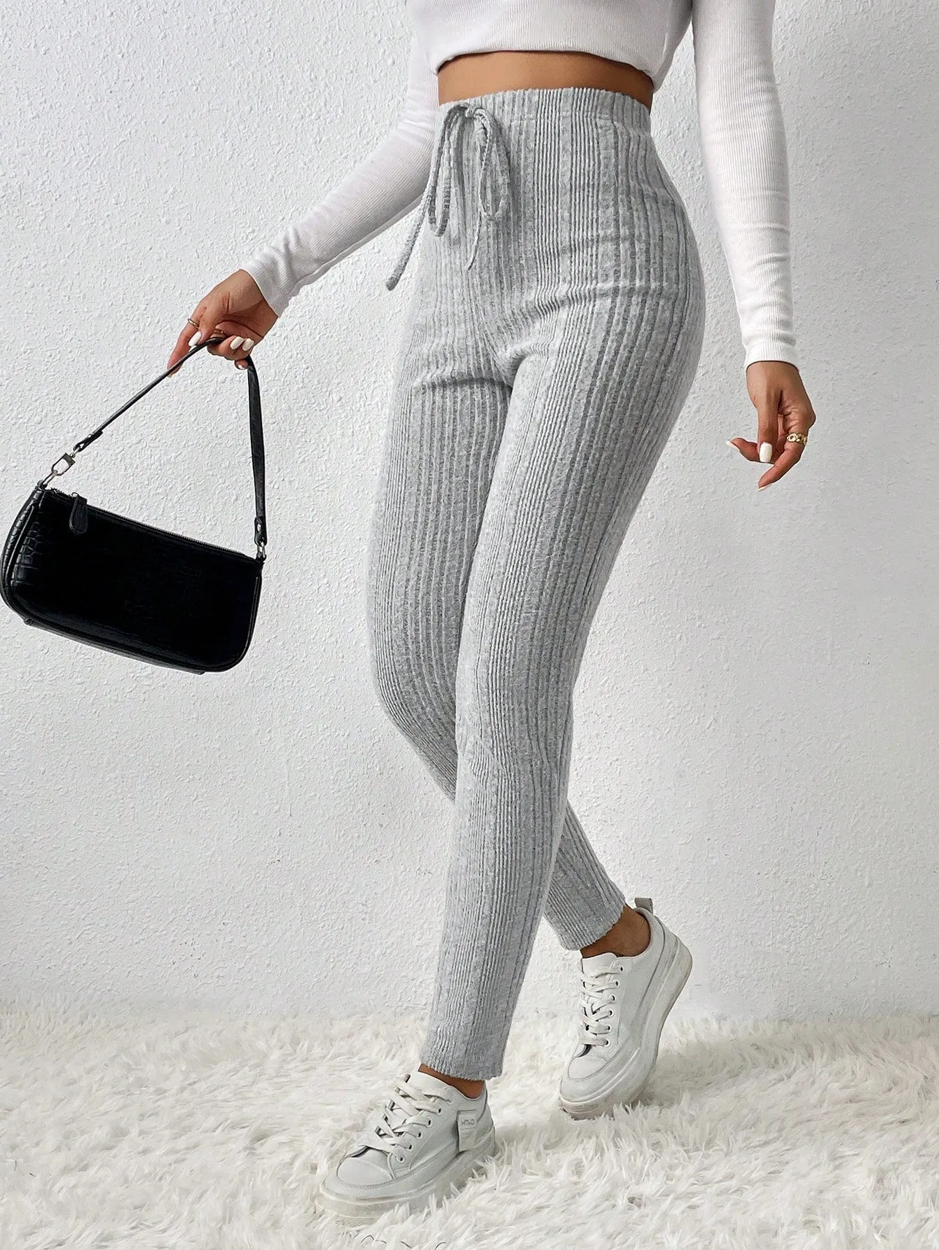 Frenchy Solid PU Leather Leggings