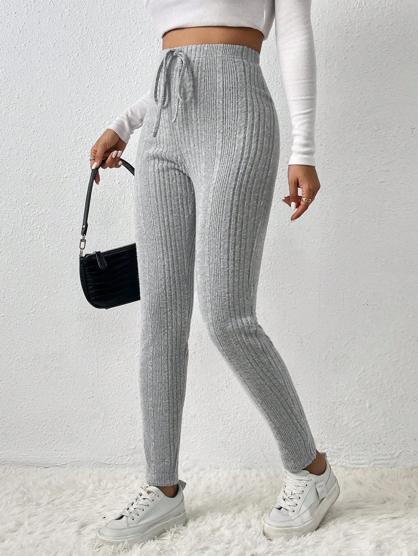 Frenchy Solid PU Leather Leggings