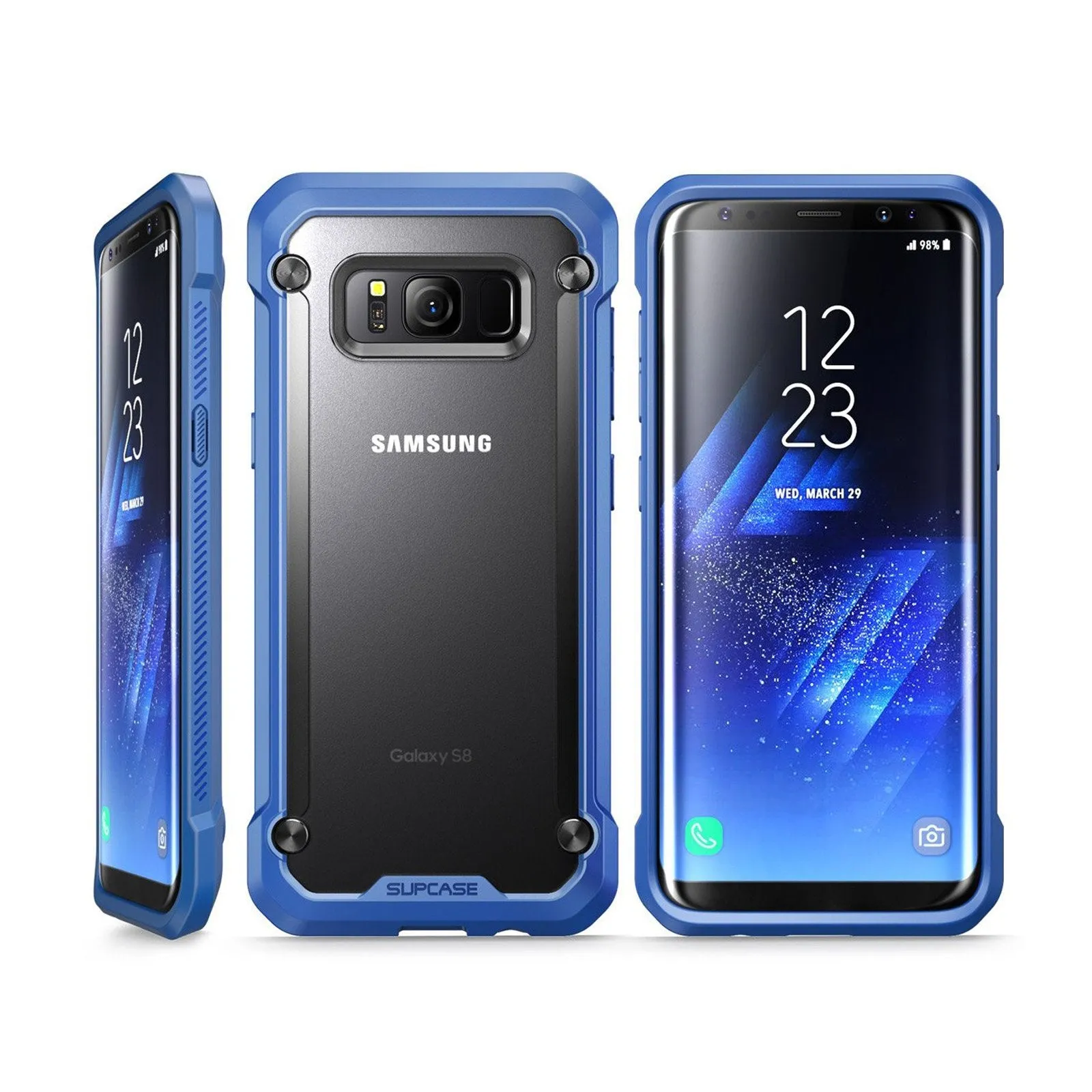 Galaxy S8 Unicorn Beetle Hybrid Protective Bumper Case-Blue