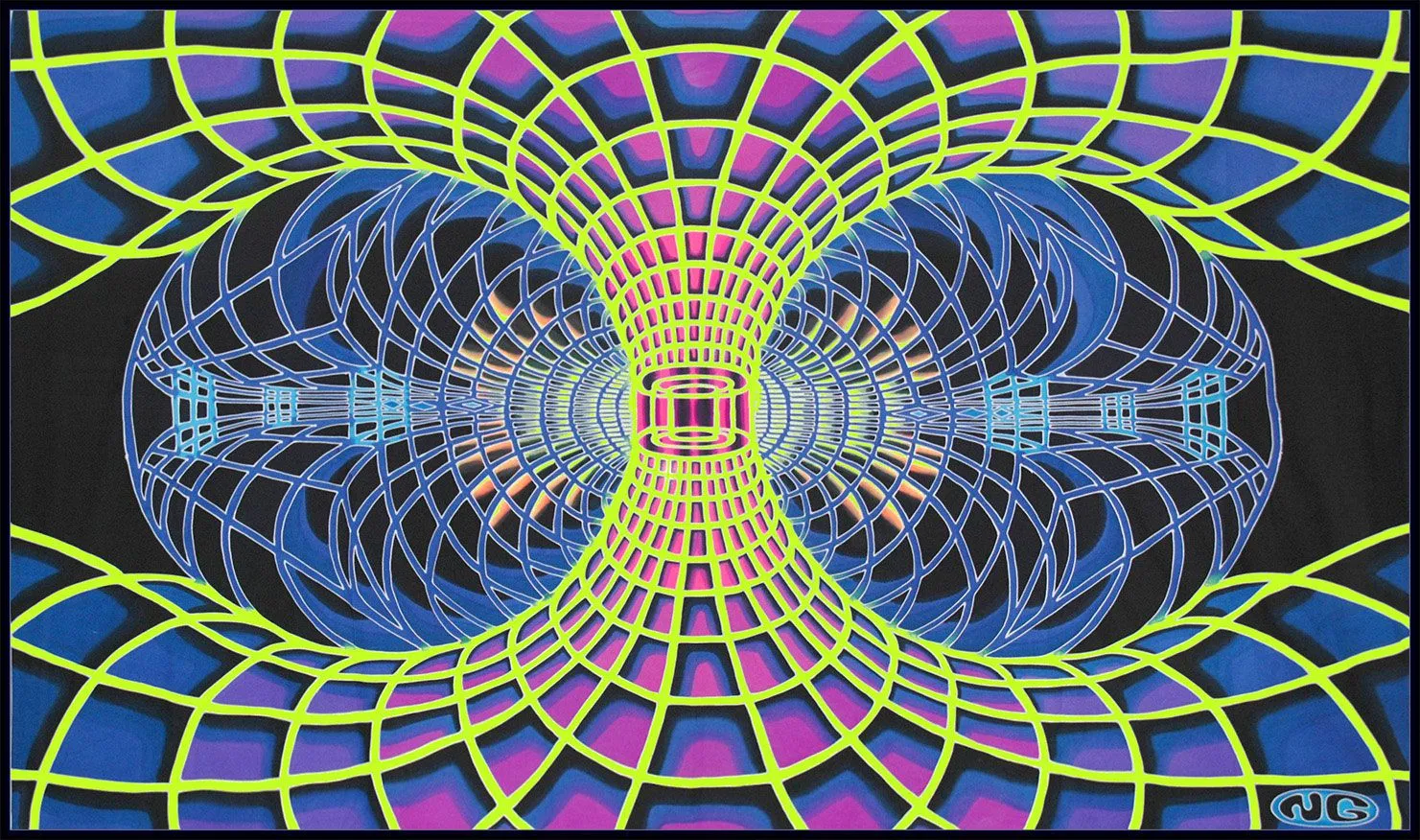 Giant UV Banner :  Yellow Continuum