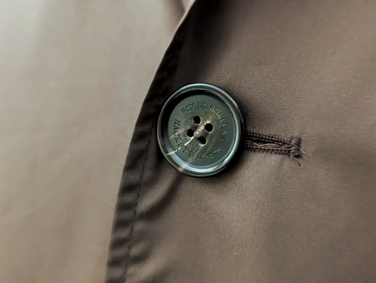 Hackett x Fox Trench Coat 40R Brown Single Breasted Polyester