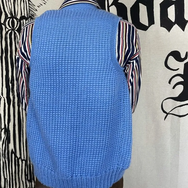 Hand Knit Sky vest
