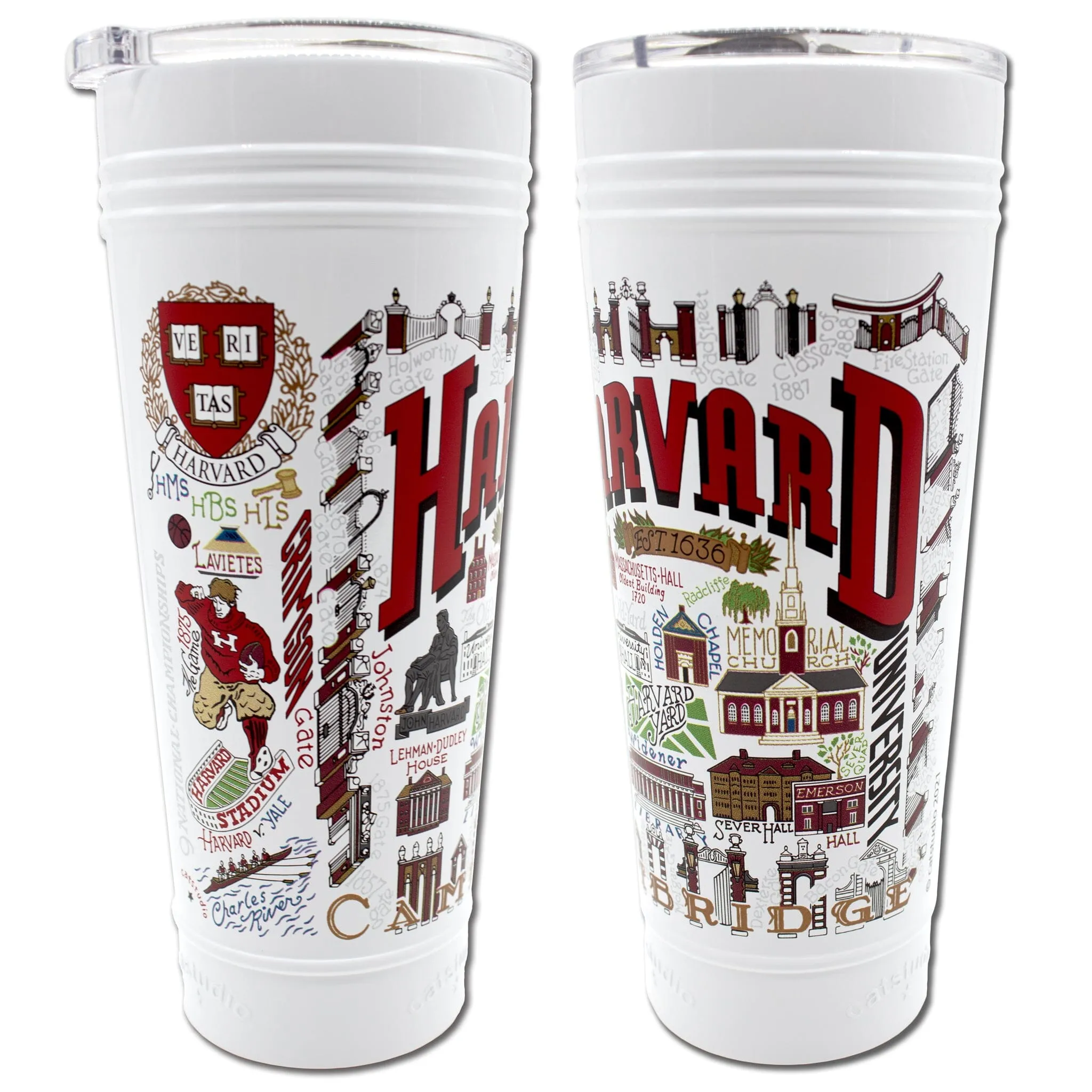 Harvard University Collegiate Thermal Tumbler in White - Limited Edition!