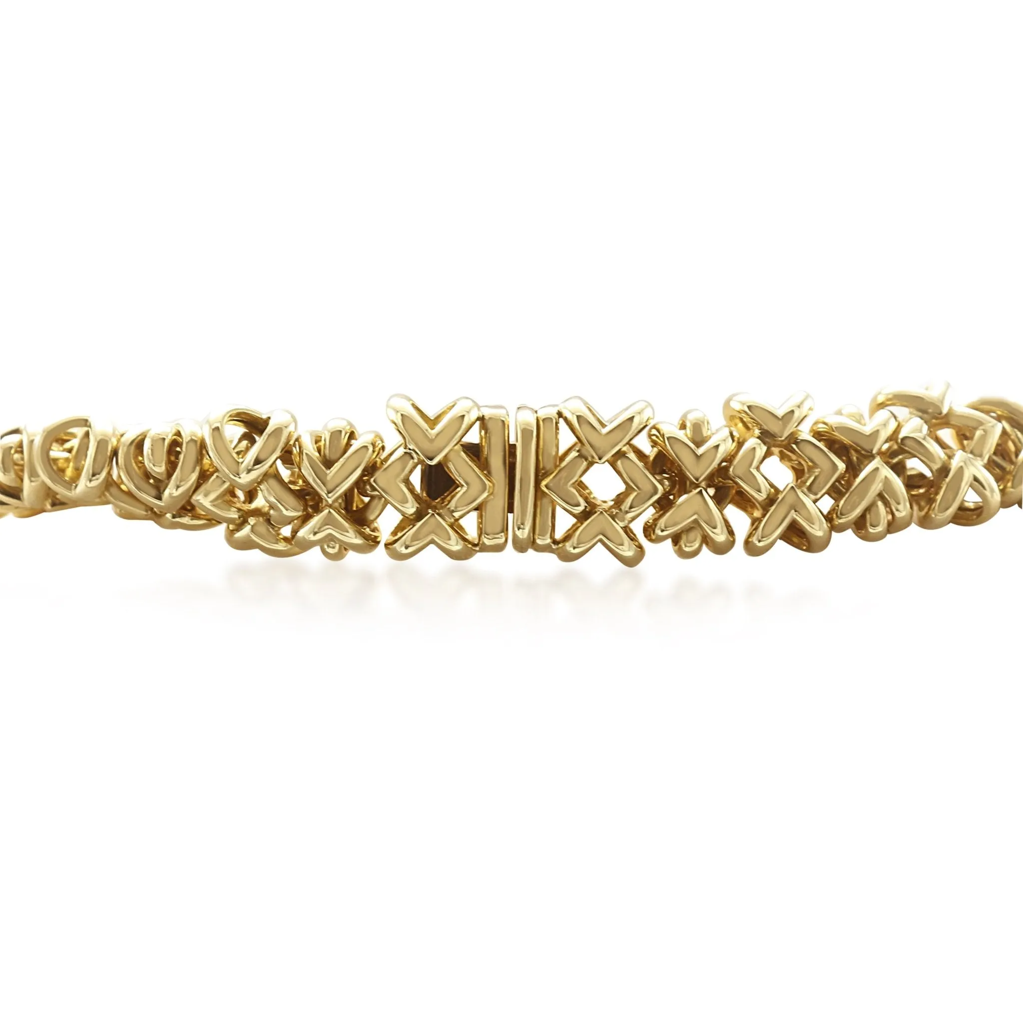 Heavyweight X Design 17" Necklace - 18ct Yellow Gold