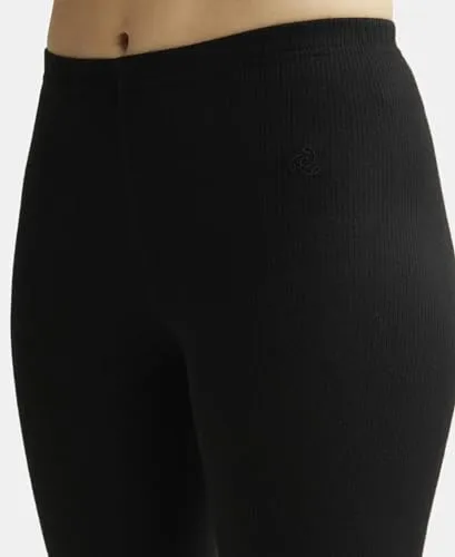 Jockey Women's Tailored Fit Cotton Leggings with Concealed Elastic Waistband (2520_Black_Medium_Black_M)