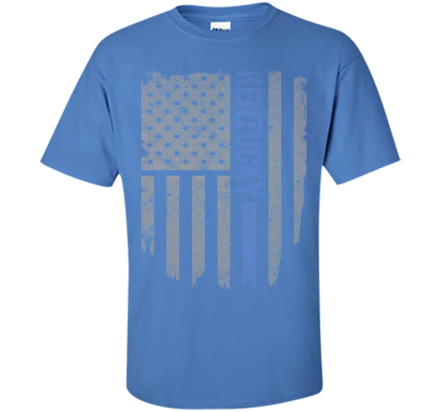 Kentucky Thin Blue Line American Flag T-Shirt T-Shirt