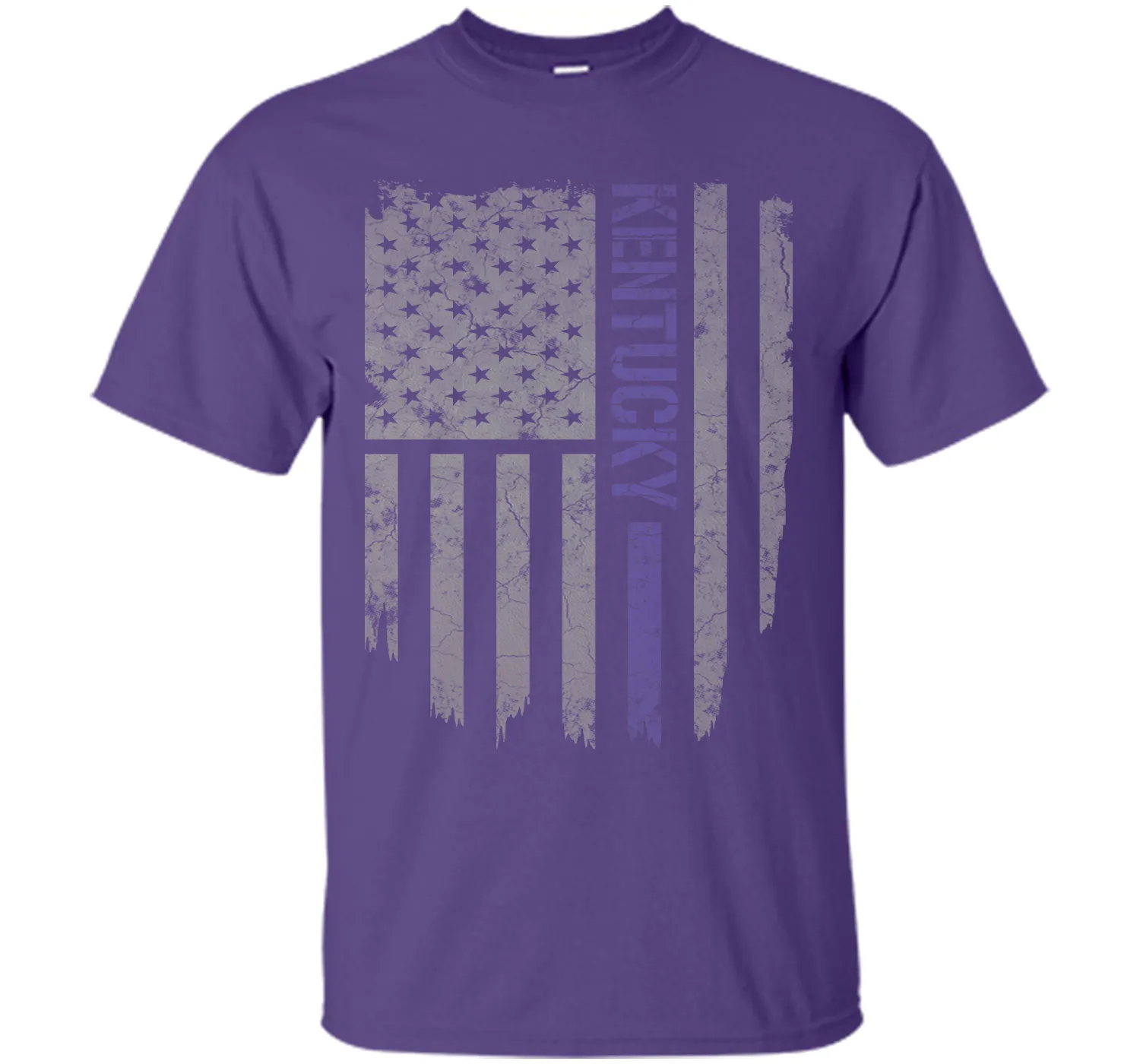 Kentucky Thin Blue Line American Flag T-Shirt T-Shirt
