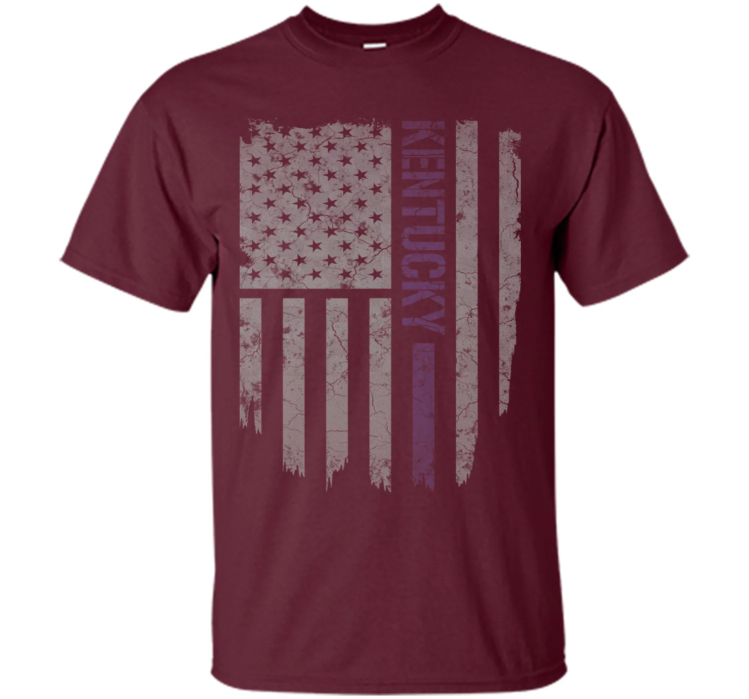 Kentucky Thin Blue Line American Flag T-Shirt T-Shirt