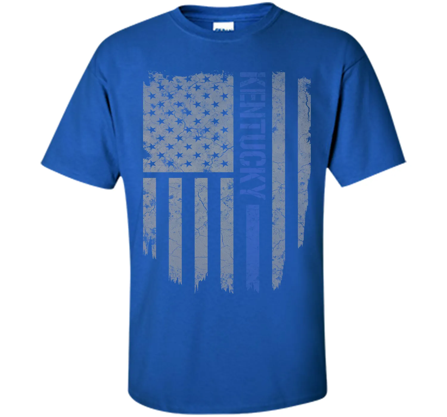 Kentucky Thin Blue Line American Flag T-Shirt T-Shirt