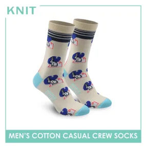 Knit Men's Rabbit Cotton Light Performance Crew Socks 1 pair KMC3202