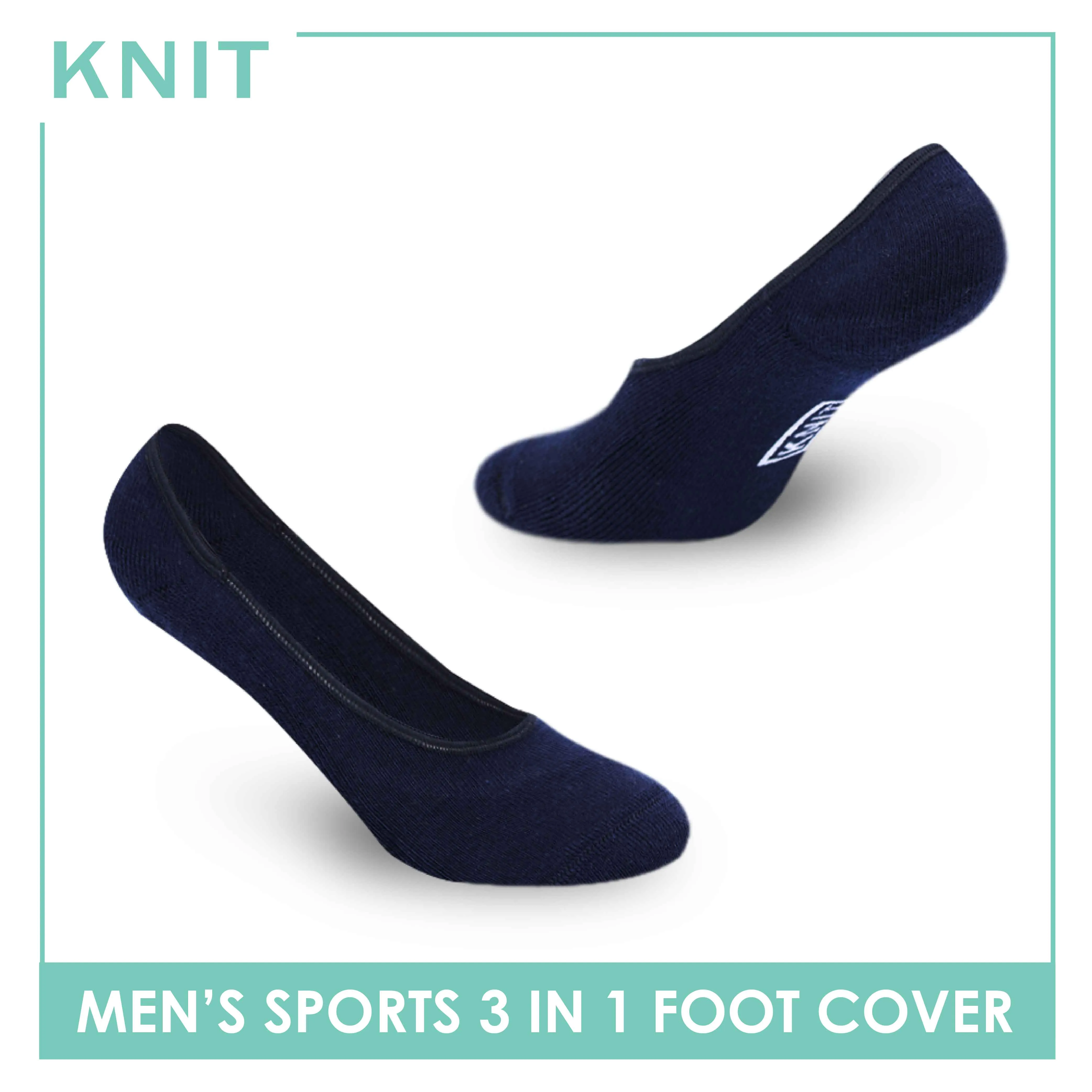 Knit Men’s Thick Sports Foot Cover 3 pairs in a pack KMSFKG1