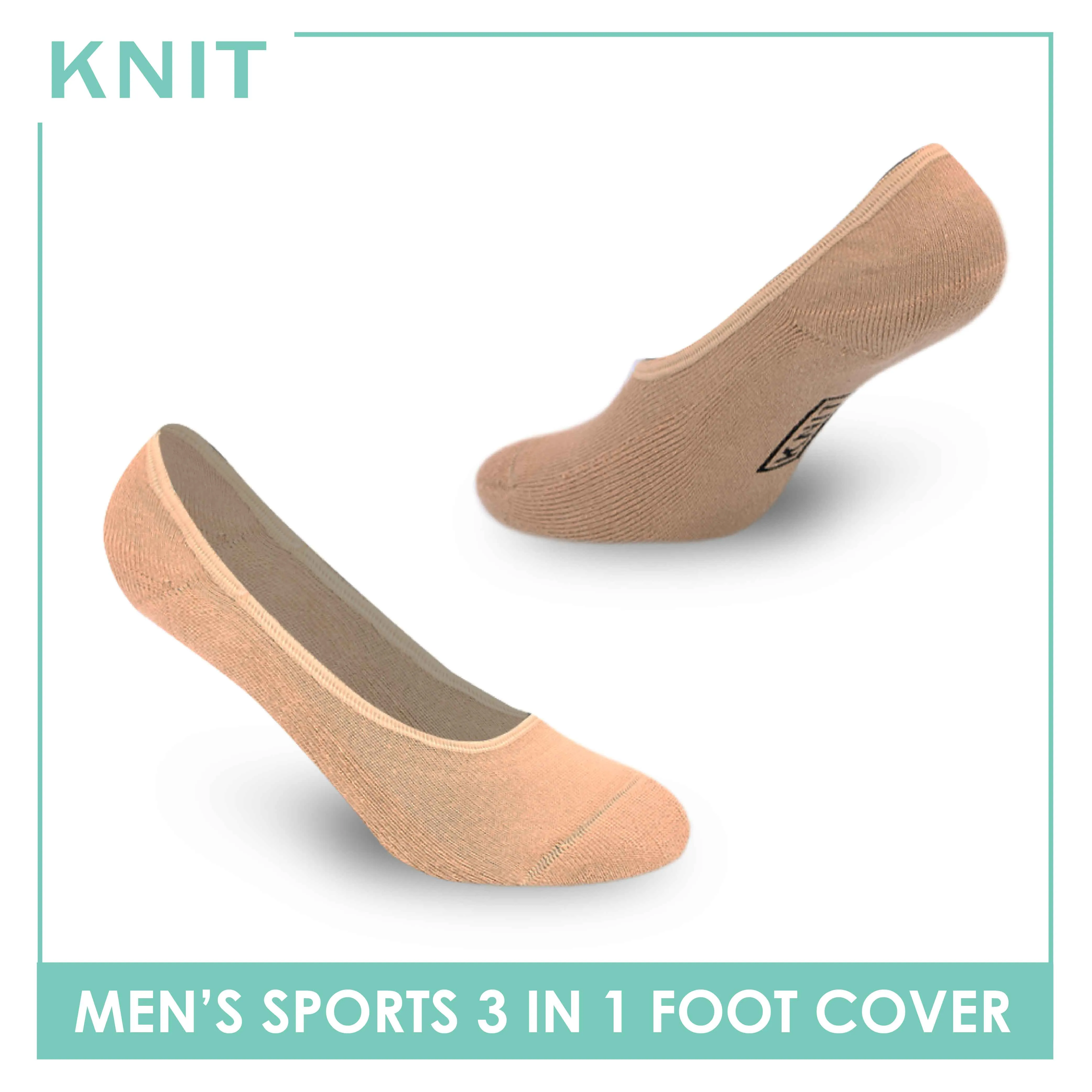 Knit Men’s Thick Sports Foot Cover 3 pairs in a pack KMSFKG1