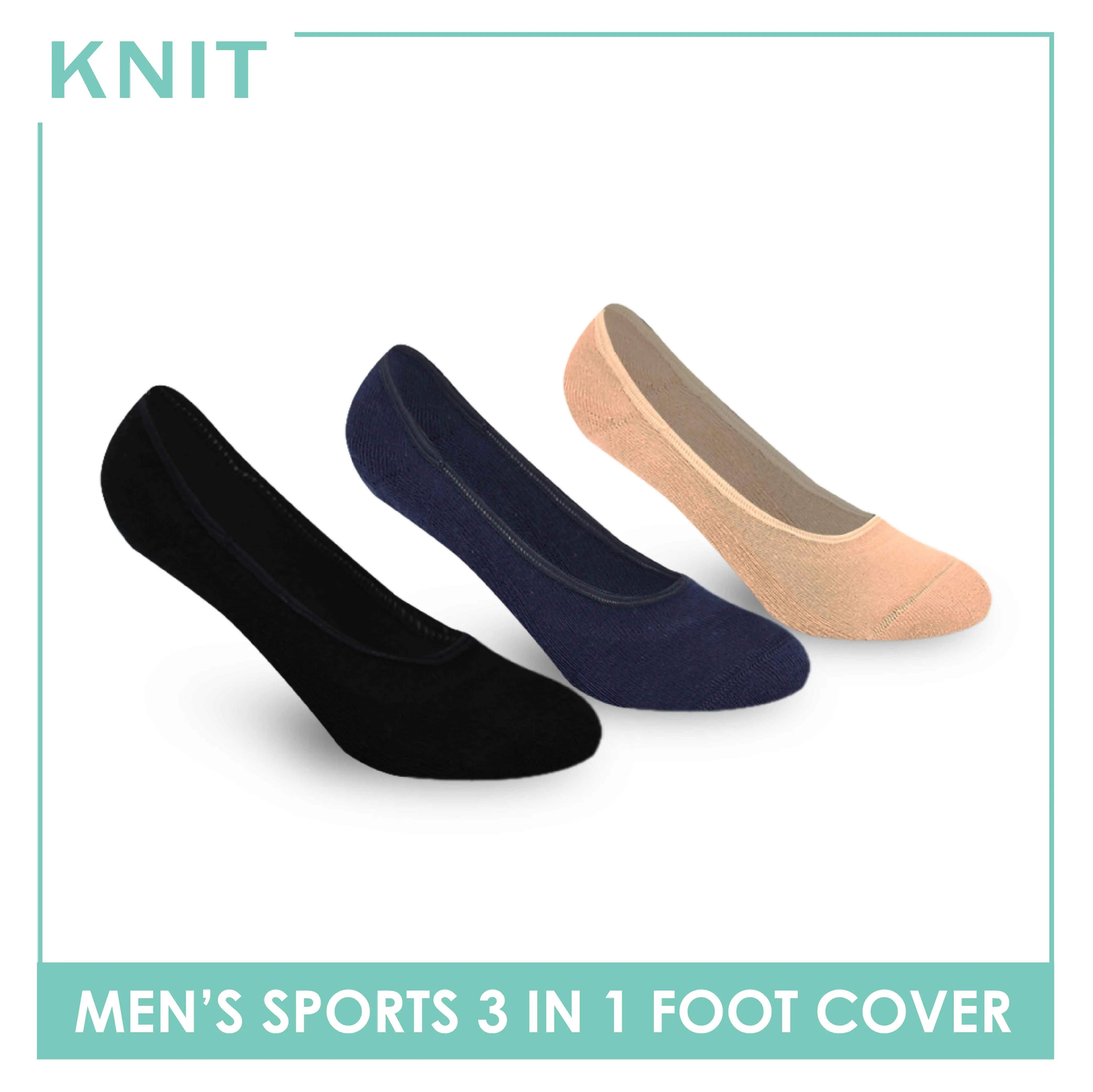 Knit Men’s Thick Sports Foot Cover 3 pairs in a pack KMSFKG1