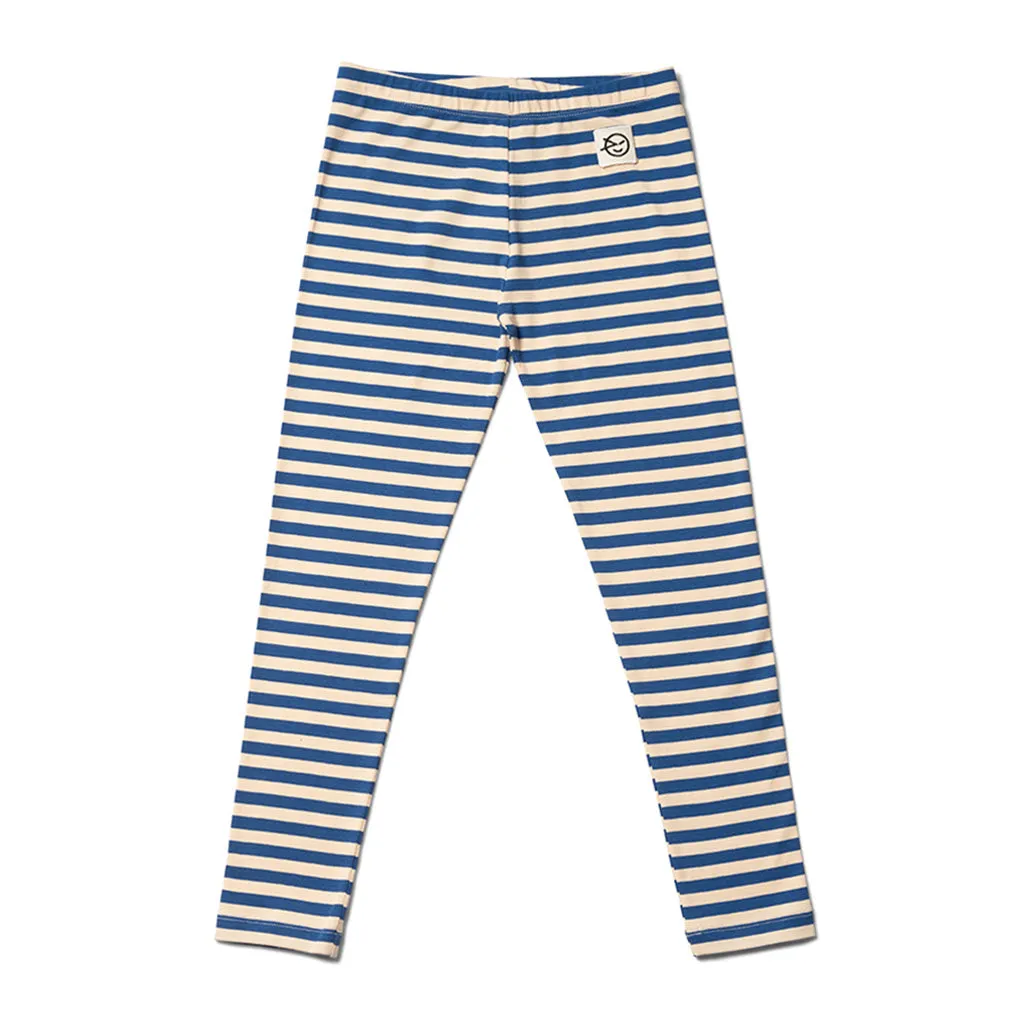 Legging Stripe Buttermilk Otomi Blue