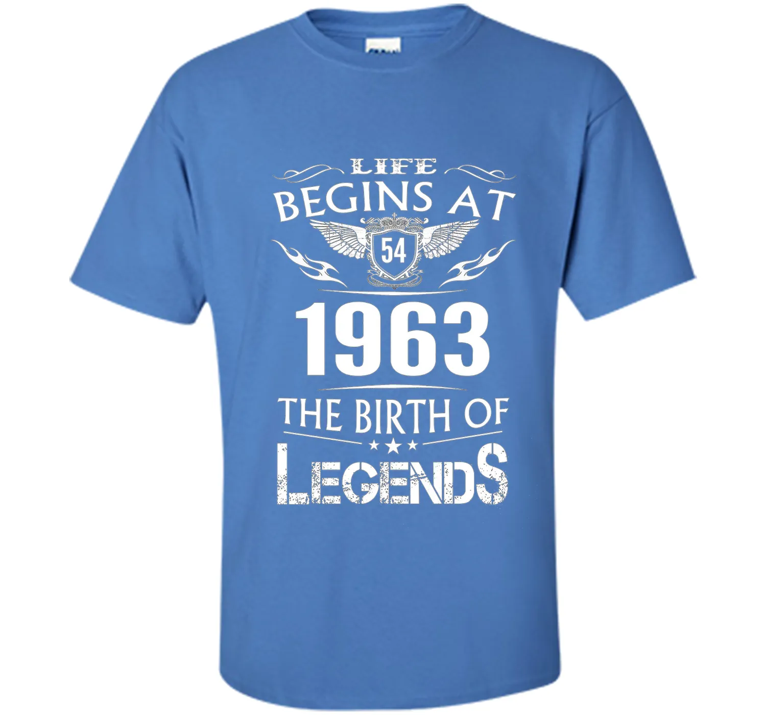 Life Begins At 54 1963 The Birth Of Legends T-Shirt t-shirt