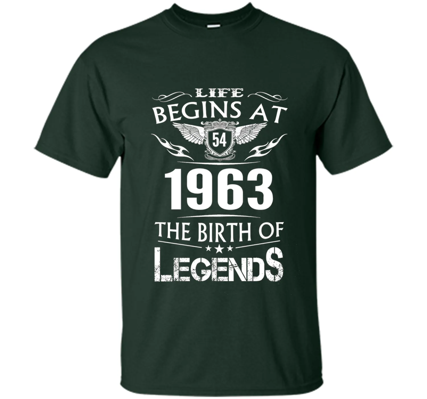 Life Begins At 54 1963 The Birth Of Legends T-Shirt t-shirt