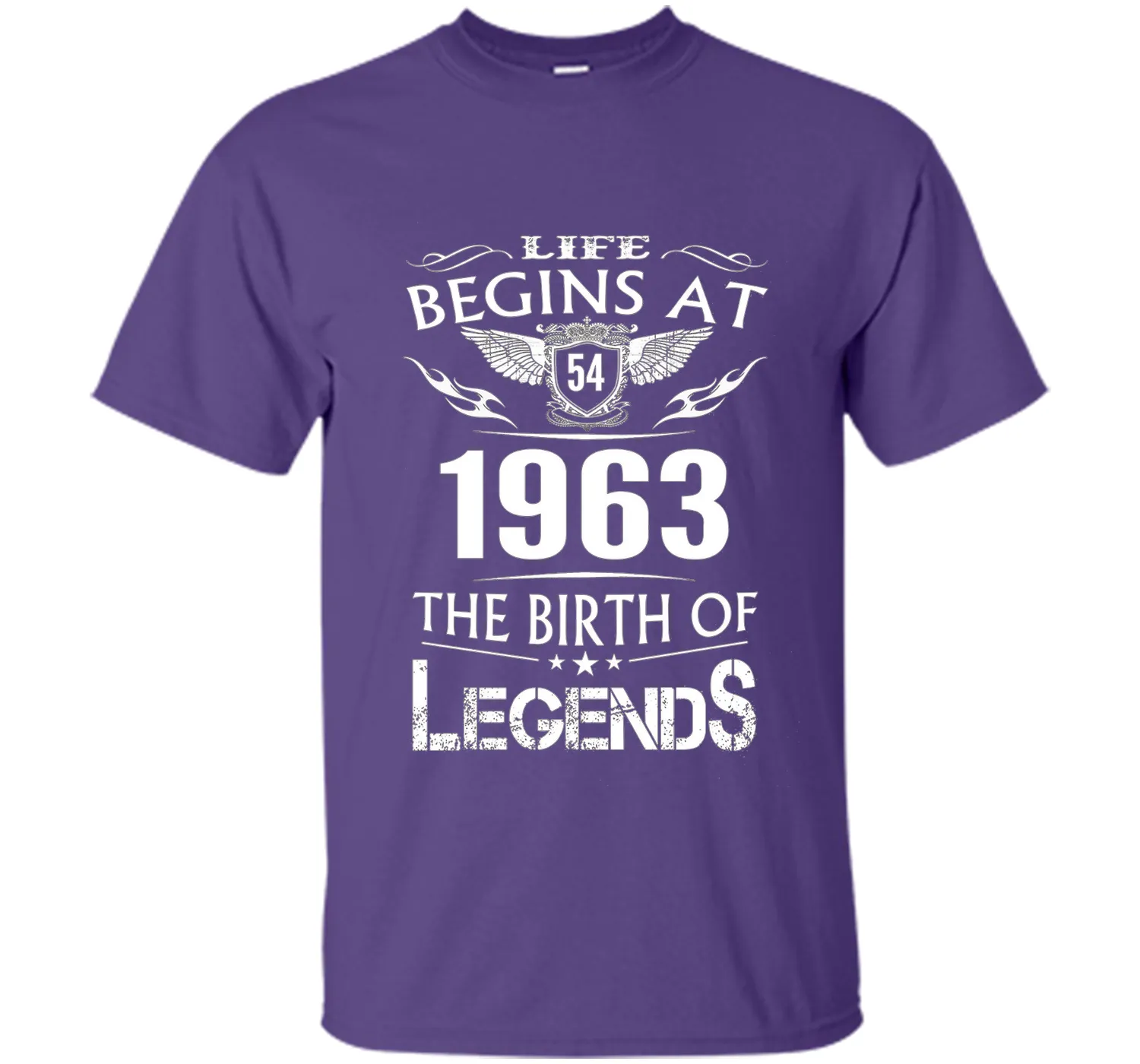 Life Begins At 54 1963 The Birth Of Legends T-Shirt t-shirt