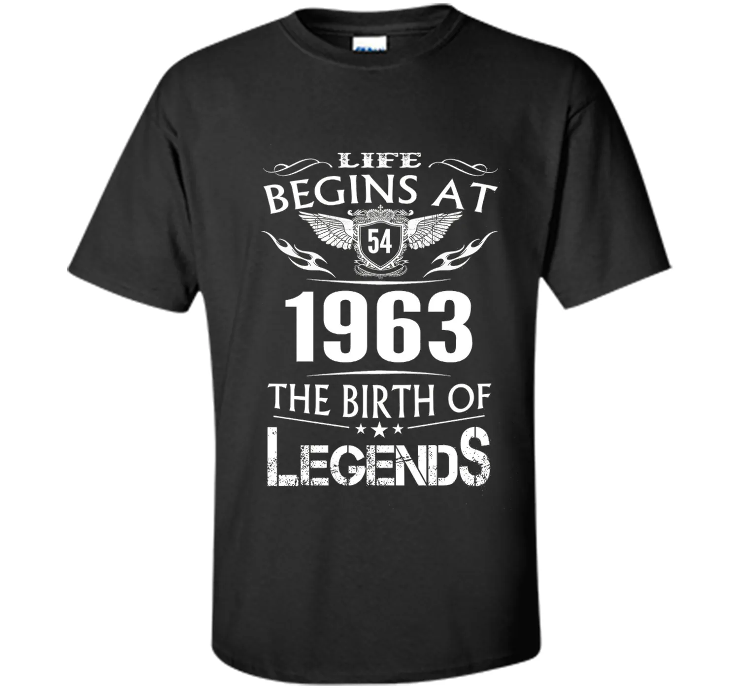 Life Begins At 54 1963 The Birth Of Legends T-Shirt t-shirt
