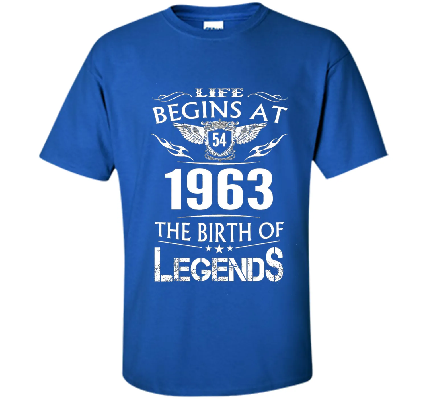 Life Begins At 54 1963 The Birth Of Legends T-Shirt t-shirt