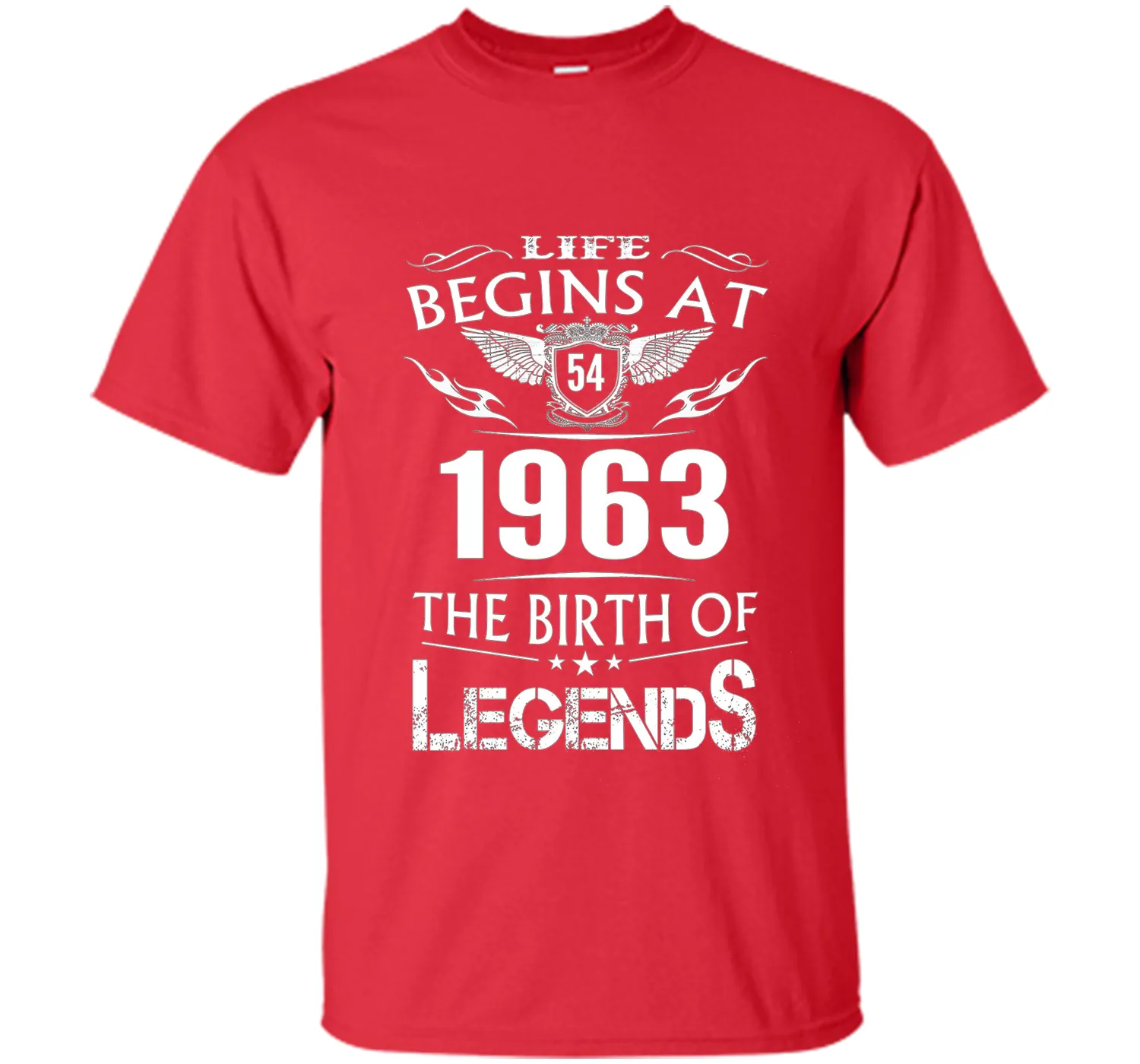 Life Begins At 54 1963 The Birth Of Legends T-Shirt t-shirt