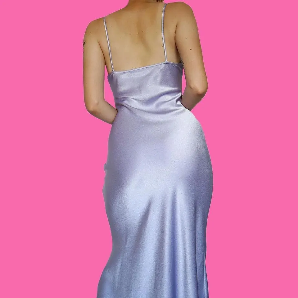 Lilac DUSK beaded slip dress UK 12