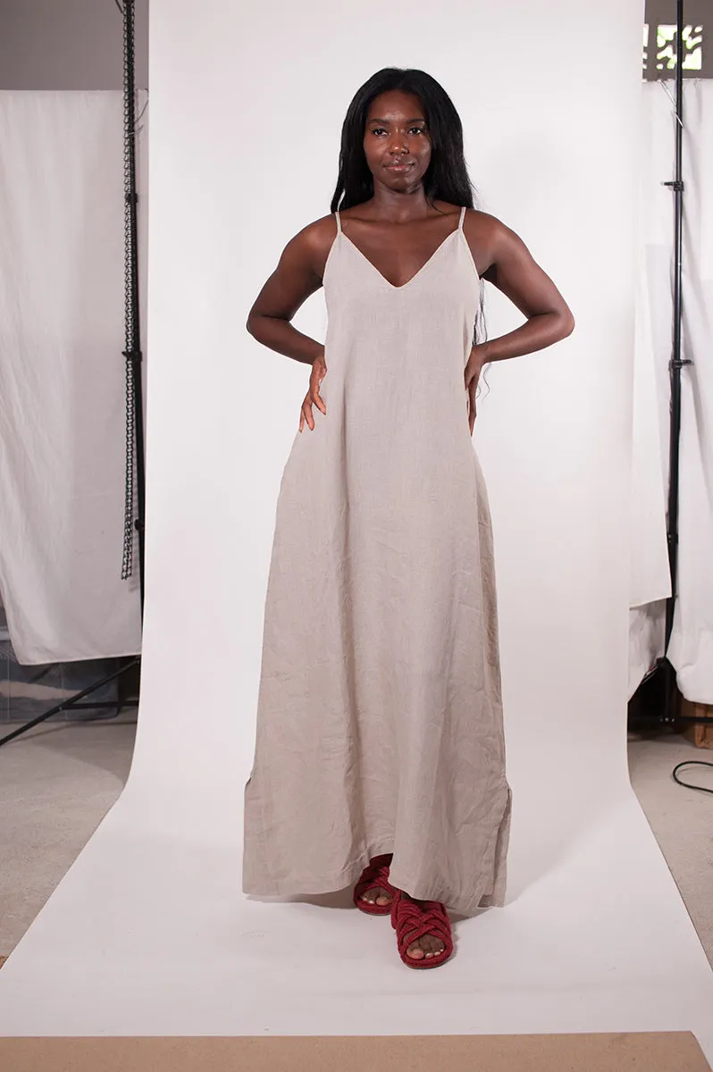 MAXI LINEN DRESS - DOO4