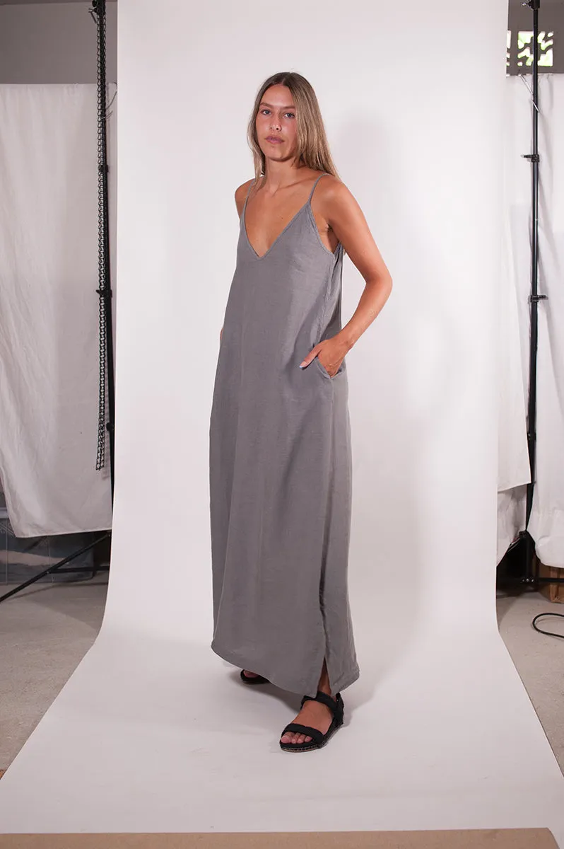 MAXI LINEN DRESS - DOO4