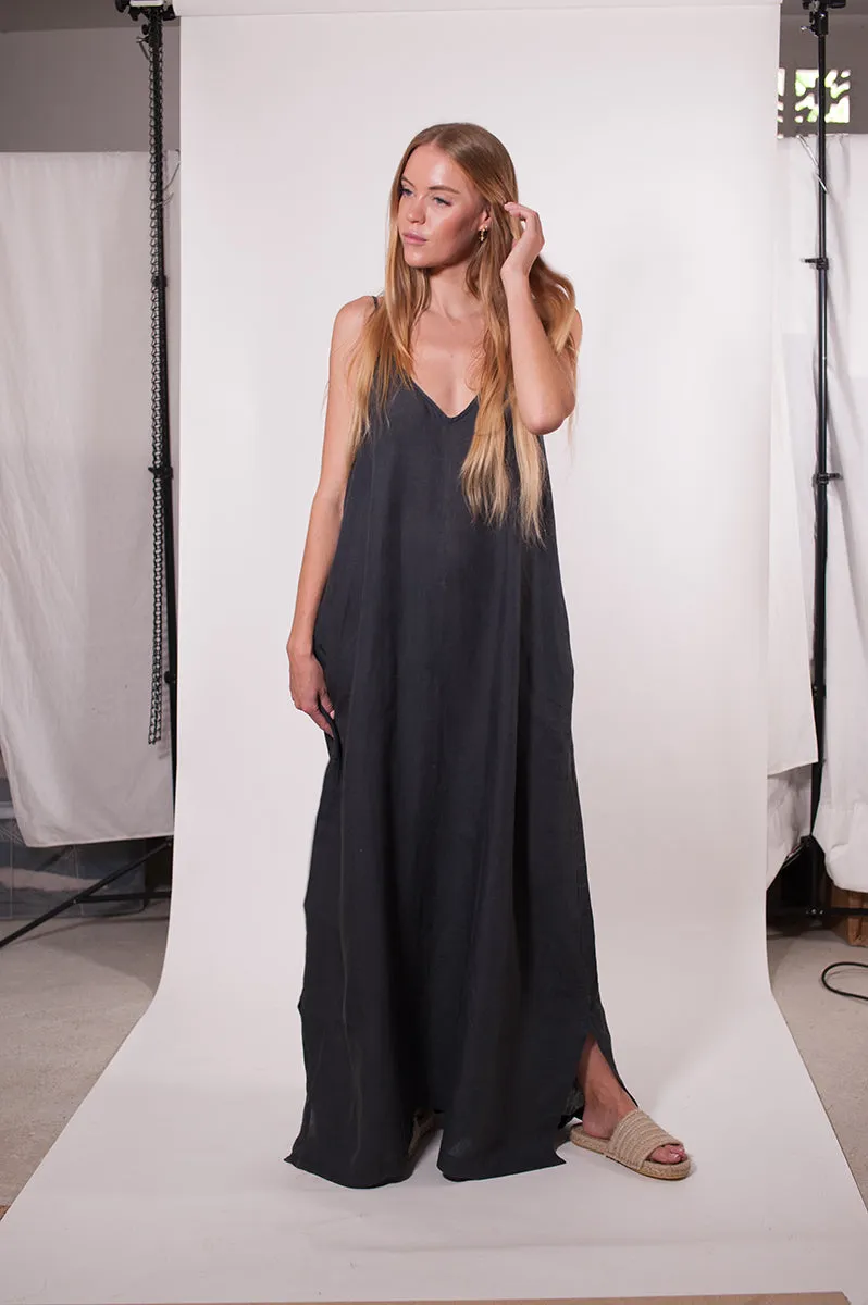 MAXI LINEN DRESS - DOO4