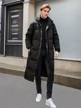 Men's Long Quilted Winter Jacket